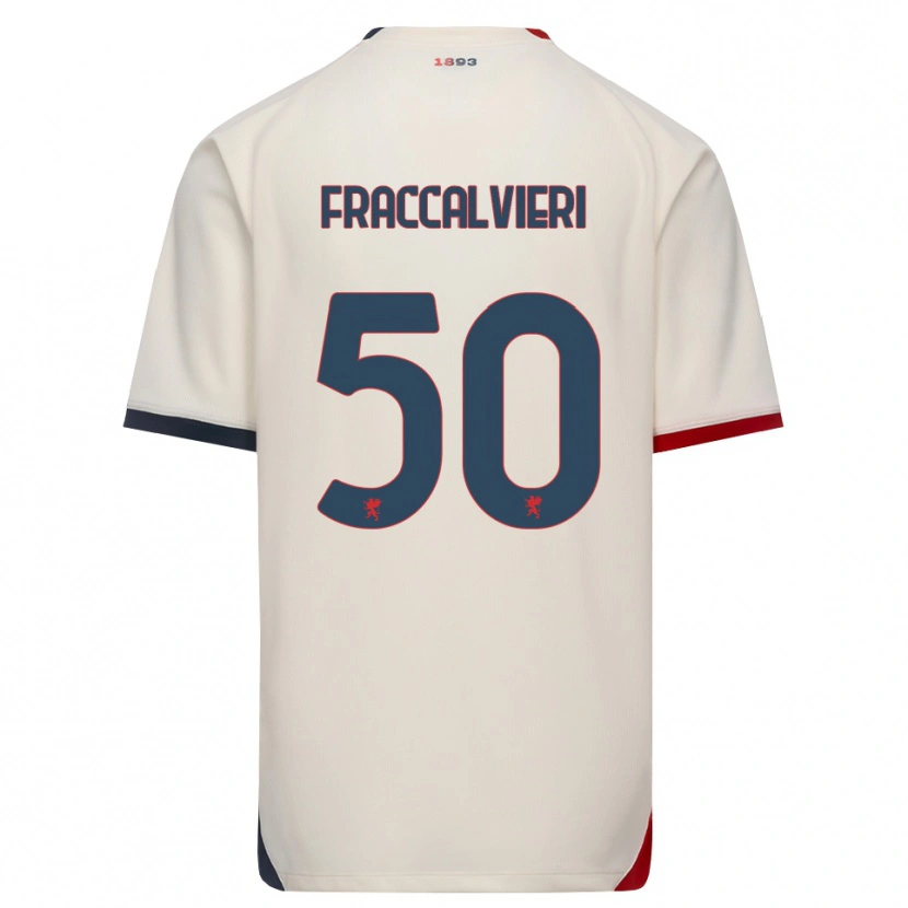 Danxen Hombre Camiseta Michele Fraccalvieri #50 Blanco Roto Rojo 2ª Equipación 2026/27 La Camisa México