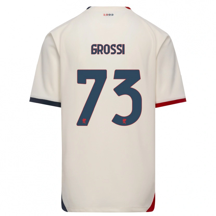 Danxen Hombre Camiseta Jacopo Grossi #73 Blanco Roto Rojo 2ª Equipación 2026/27 La Camisa México