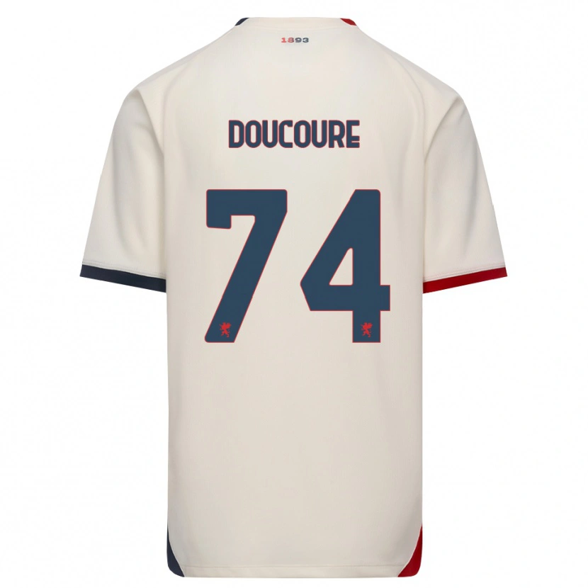 Danxen Hombre Camiseta Mamedi Doucouré #74 Blanco Roto Rojo 2ª Equipación 2026/27 La Camisa México