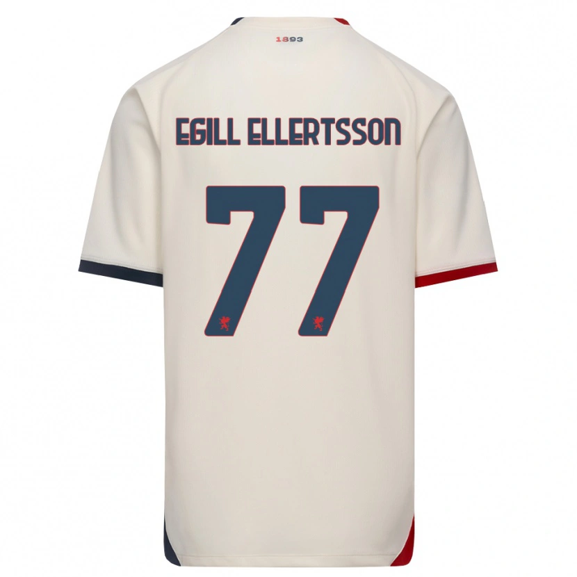 Danxen Hombre Camiseta Mikael Egill Ellertsson #77 Blanco Roto Rojo 2ª Equipación 2026/27 La Camisa México