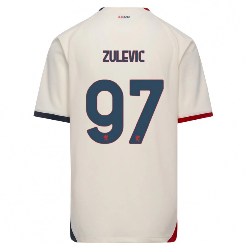 Danxen Hombre Camiseta Adam Zulevic #97 Blanco Roto Rojo 2ª Equipación 2026/27 La Camisa México