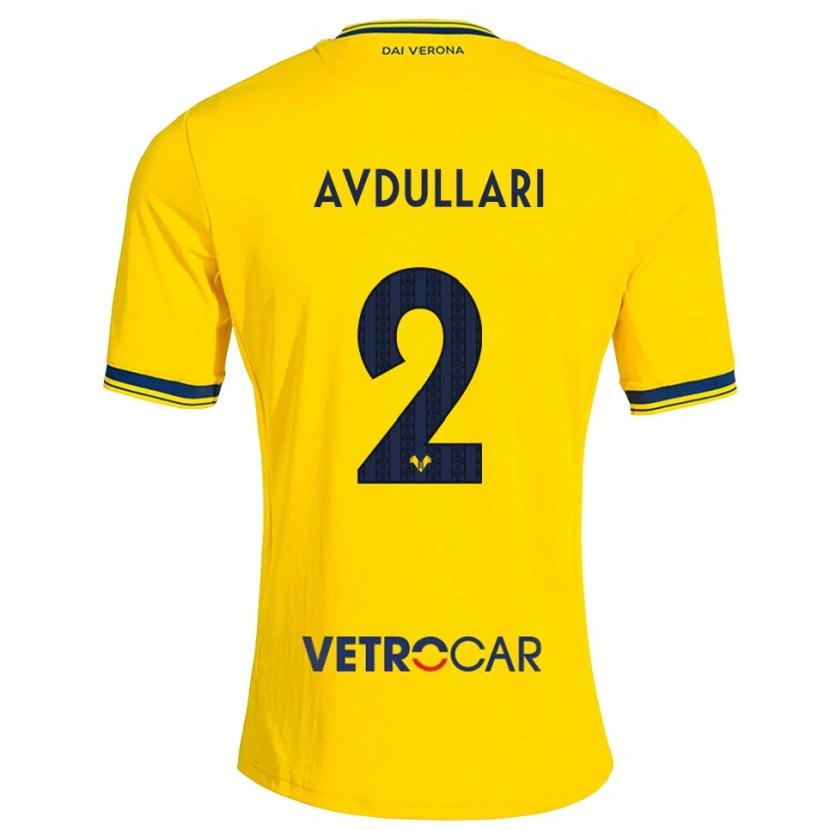 Danxen Hombre Camiseta Davide Avdullari #2 Amarillo Rojo 2ª Equipación 2026/27 La Camisa México