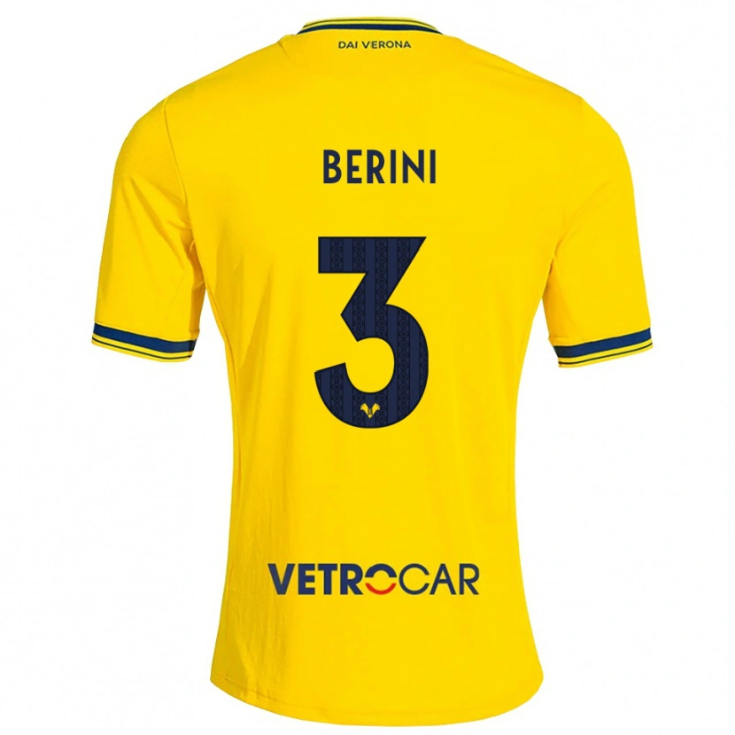 Danxen Hombre Camiseta Andrea Berini #3 Amarillo Rojo 2ª Equipación 2026/27 La Camisa México