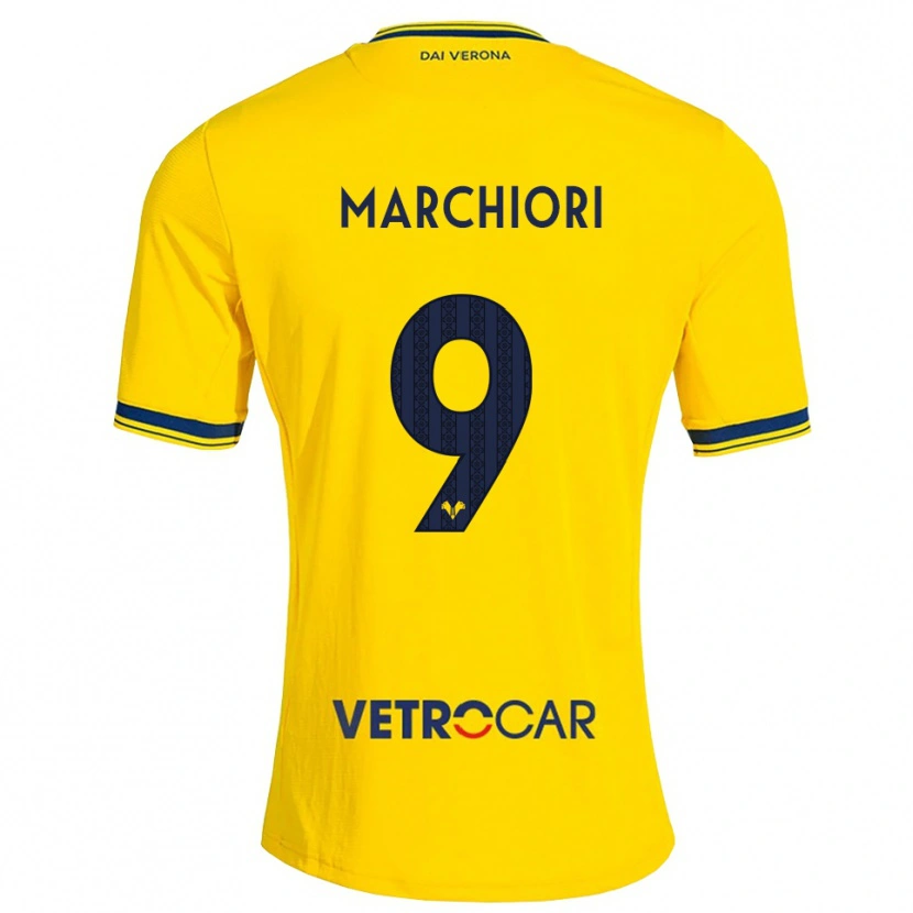 Danxen Hombre Camiseta Giorgia Marchiori #9 Amarillo Rojo 2ª Equipación 2026/27 La Camisa México