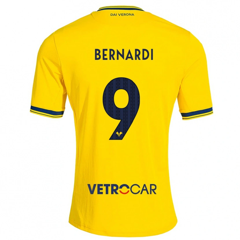 Danxen Hombre Camiseta Veronica Bernardi #9 Amarillo Rojo 2ª Equipación 2026/27 La Camisa México