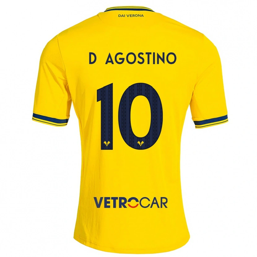 Danxen Hombre Camiseta Samuele D'agostino #10 Amarillo Rojo 2ª Equipación 2026/27 La Camisa México