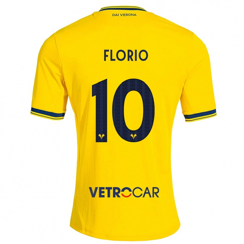 Danxen Hombre Camiseta Mattia Florio #10 Amarillo Rojo 2ª Equipación 2026/27 La Camisa México