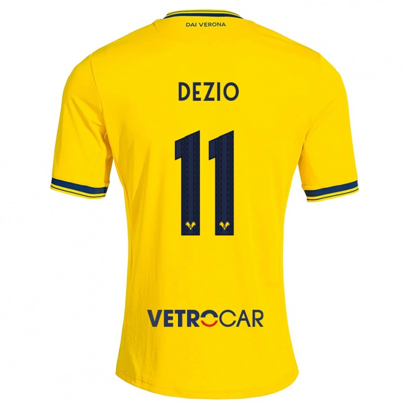 Danxen Hombre Camiseta Alessandro Dezio #11 Amarillo Rojo 2ª Equipación 2026/27 La Camisa México