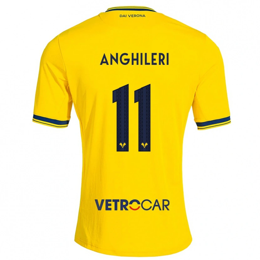 Danxen Hombre Camiseta Federica Anghileri #11 Amarillo Rojo 2ª Equipación 2026/27 La Camisa México
