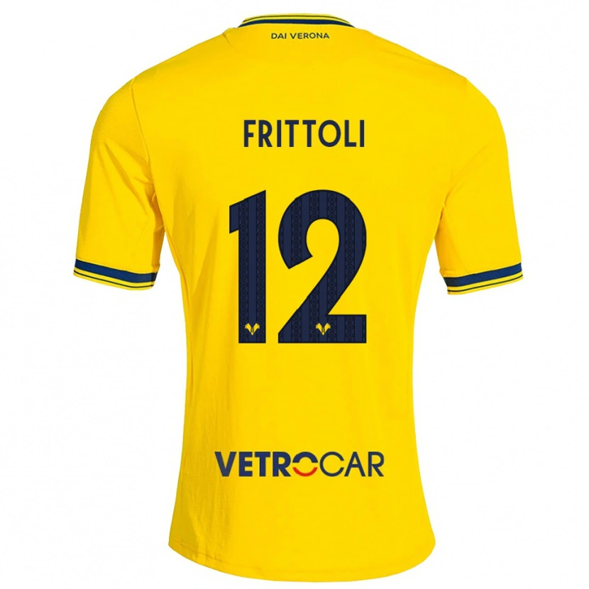Danxen Hombre Camiseta Riccardo Frittoli #12 Amarillo Rojo 2ª Equipación 2026/27 La Camisa México
