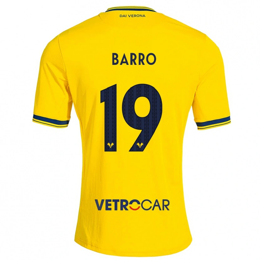 Danxen Hombre Camiseta Chiara Barro #19 Amarillo Rojo 2ª Equipación 2026/27 La Camisa México