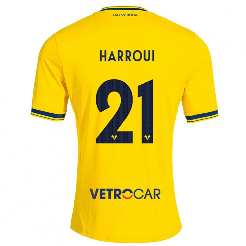 Danxen Hombre Camiseta Abdou Harroui #21 Amarillo Rojo 2ª Equipación 2026/27 La Camisa México