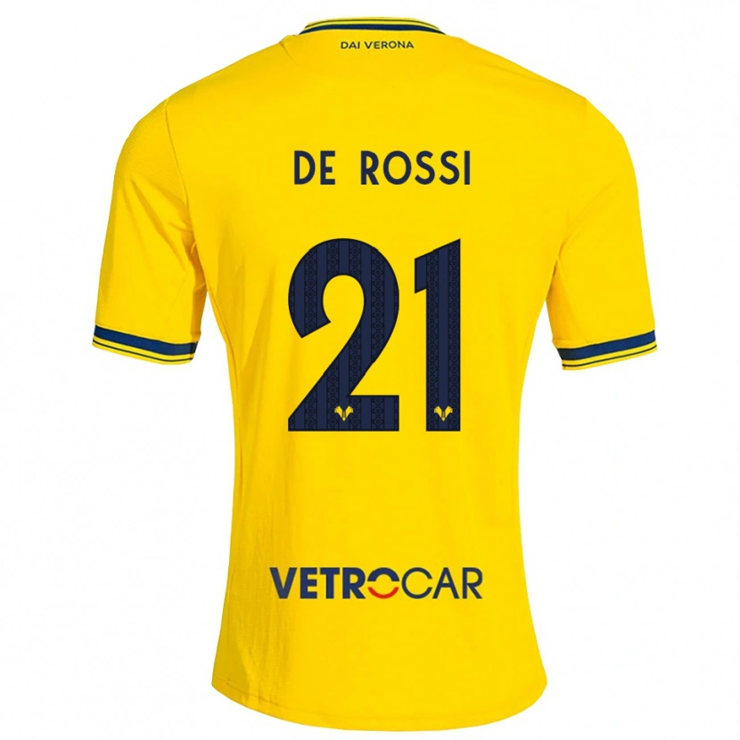 Danxen Hombre Camiseta Michele De Rossi #21 Amarillo Rojo 2ª Equipación 2026/27 La Camisa México