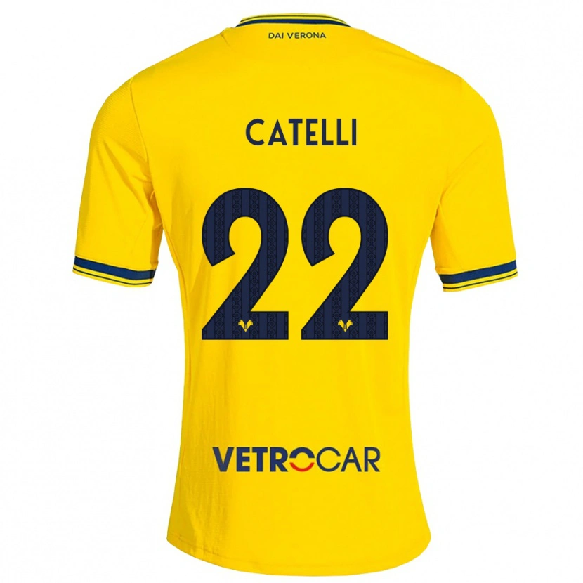 Danxen Hombre Camiseta Anna Catelli #22 Amarillo Rojo 2ª Equipación 2026/27 La Camisa México