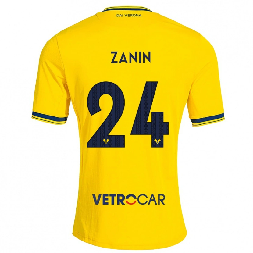 Danxen Hombre Camiseta David Zanin #24 Amarillo Rojo 2ª Equipación 2026/27 La Camisa México