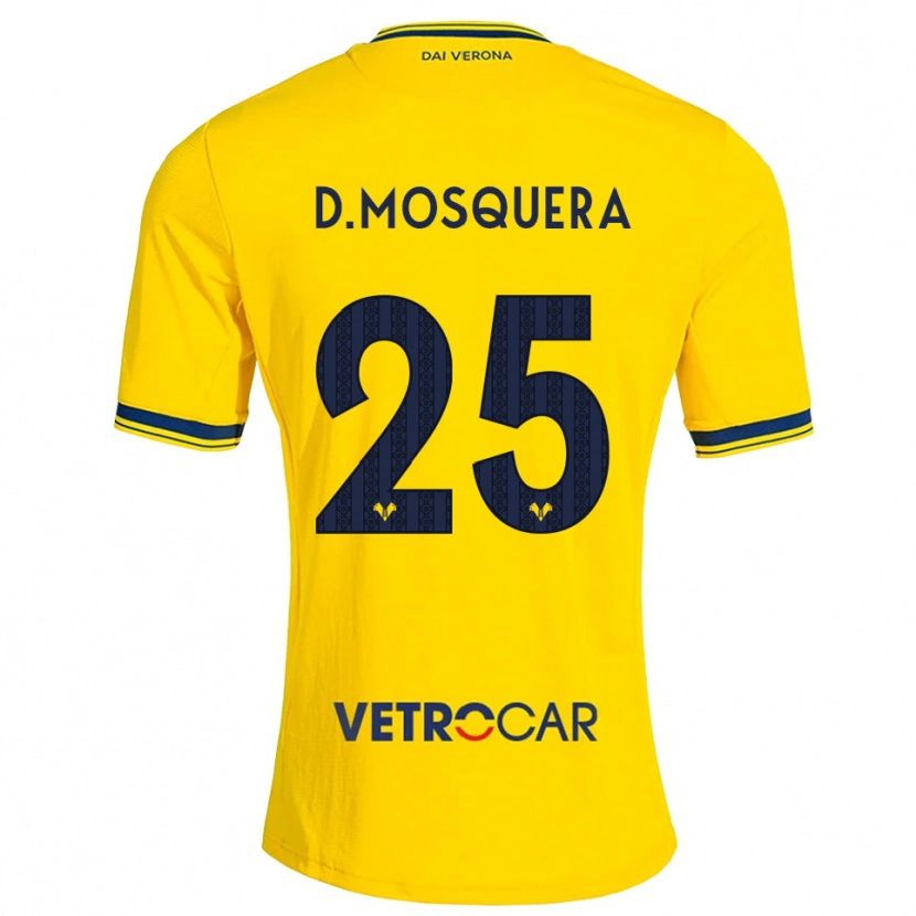 Danxen Hombre Camiseta Daniel Mosquera #25 Amarillo Rojo 2ª Equipación 2026/27 La Camisa México