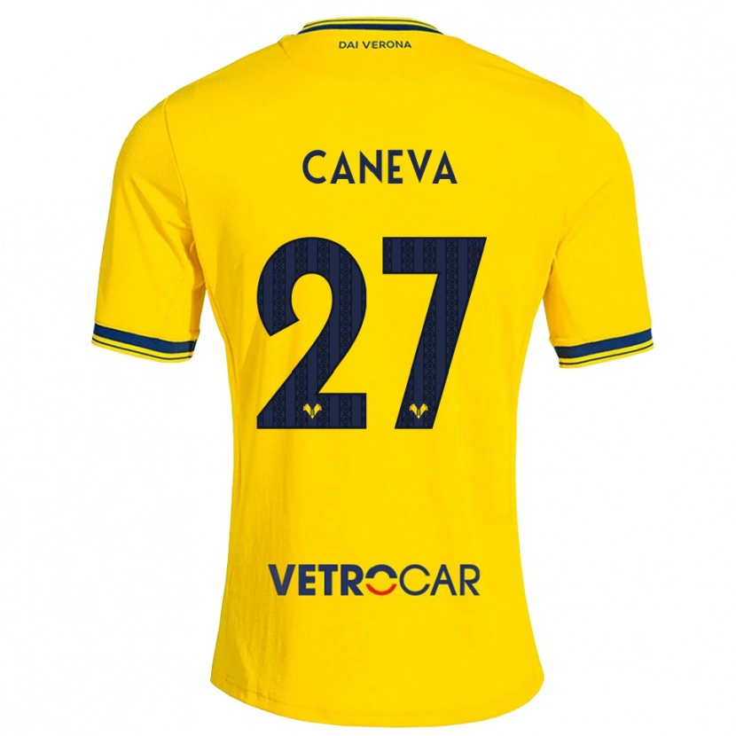 Danxen Hombre Camiseta Elia Caneva #27 Amarillo Rojo 2ª Equipación 2026/27 La Camisa México