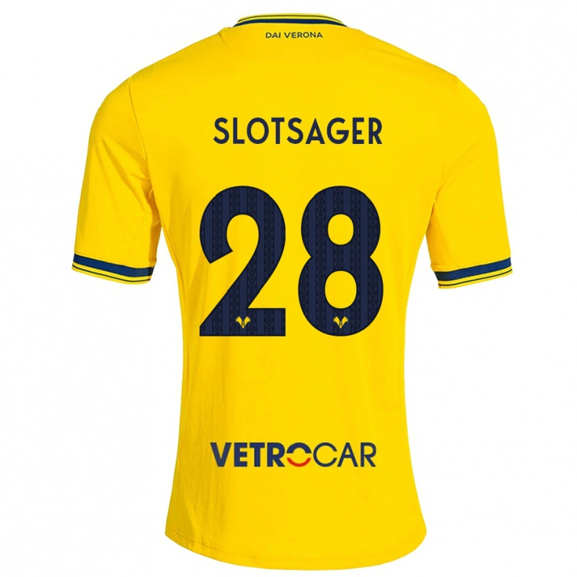 Danxen Hombre Camiseta Tobias Slotsager #28 Amarillo Rojo 2ª Equipación 2026/27 La Camisa México
