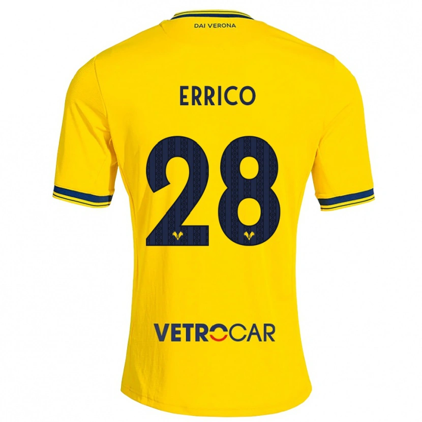 Danxen Hombre Camiseta Emma Raffaella Errico #28 Amarillo Rojo 2ª Equipación 2026/27 La Camisa México