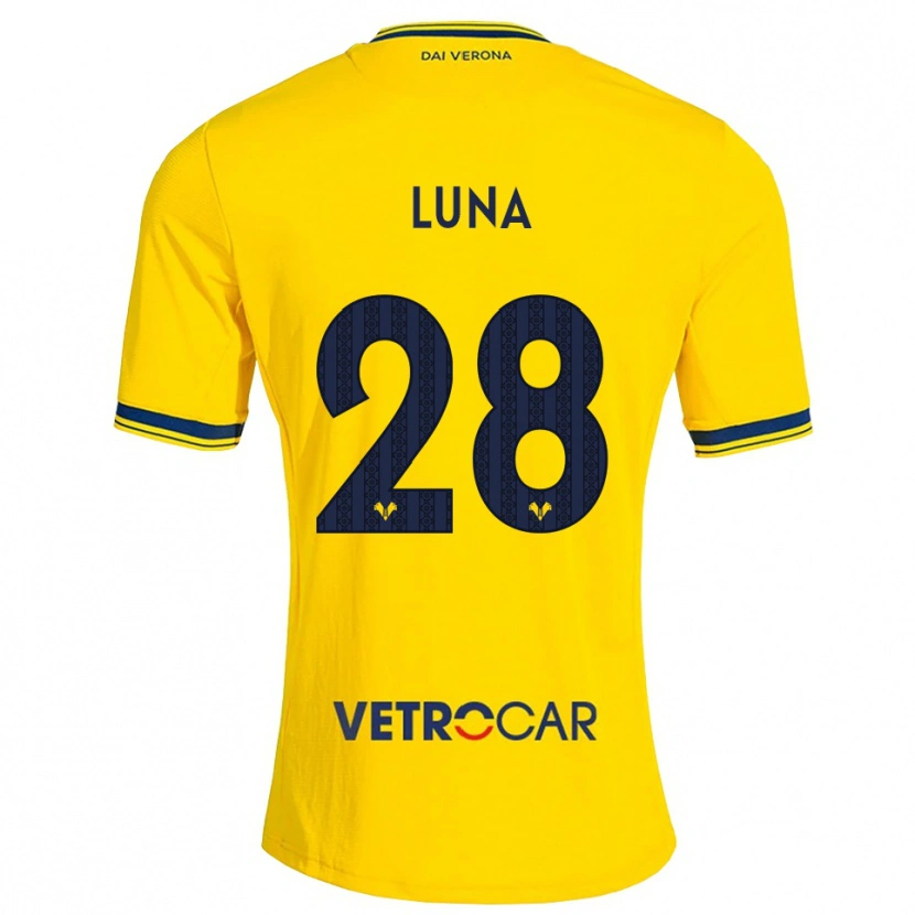 Danxen Hombre Camiseta Agustín Luna #28 Amarillo Rojo 2ª Equipación 2026/27 La Camisa México