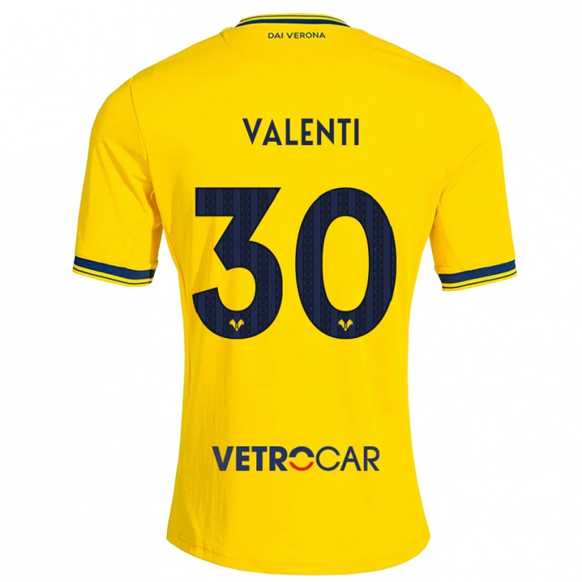 Danxen Hombre Camiseta Francesco Valenti #30 Amarillo Rojo 2ª Equipación 2026/27 La Camisa México