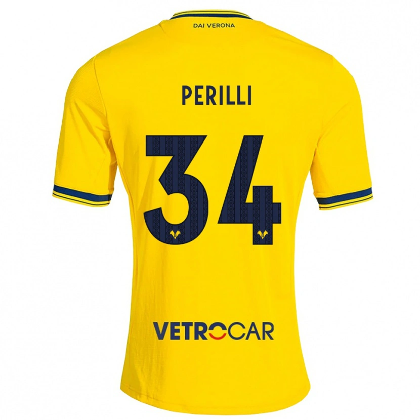 Danxen Hombre Camiseta Simone Perilli #34 Amarillo Rojo 2ª Equipación 2026/27 La Camisa México