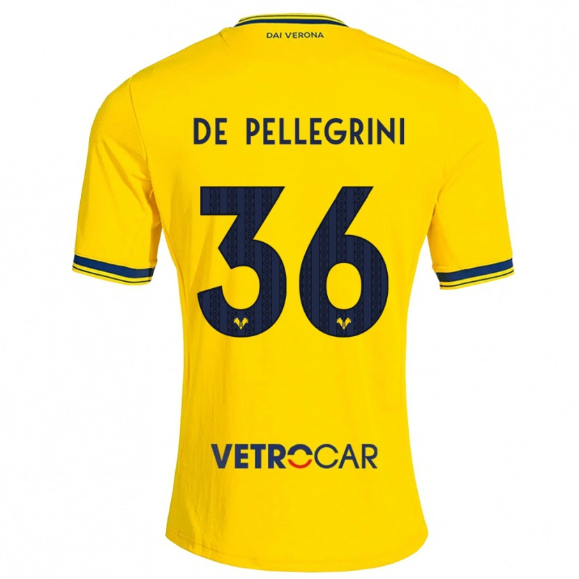 Danxen Hombre Camiseta Erika De Pellegrini #36 Amarillo Rojo 2ª Equipación 2026/27 La Camisa México
