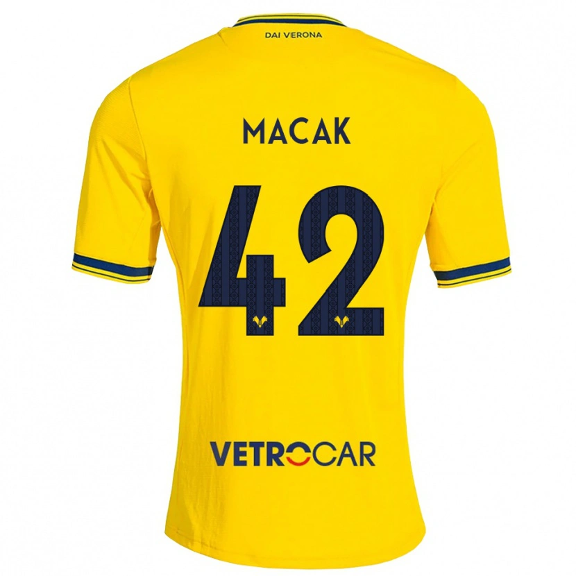 Danxen Hombre Camiseta Tian Macak #42 Amarillo Rojo 2ª Equipación 2026/27 La Camisa México