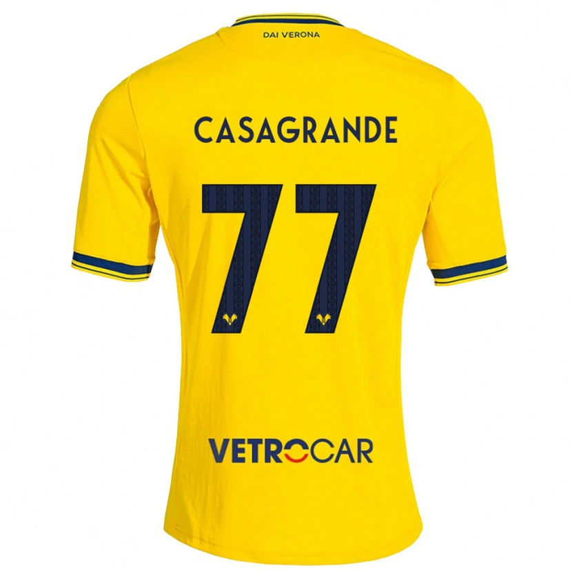 Danxen Hombre Camiseta Tommaso Casagrande #77 Amarillo Rojo 2ª Equipación 2026/27 La Camisa México