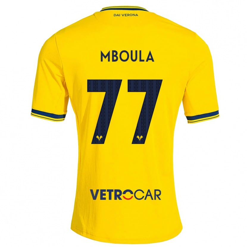 Danxen Hombre Camiseta Jordi Mboula #77 Amarillo Rojo 2ª Equipación 2026/27 La Camisa México