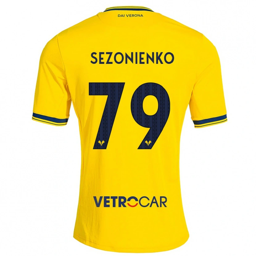 Danxen Hombre Camiseta Kacper Sezonienko #79 Amarillo Rojo 2ª Equipación 2026/27 La Camisa México
