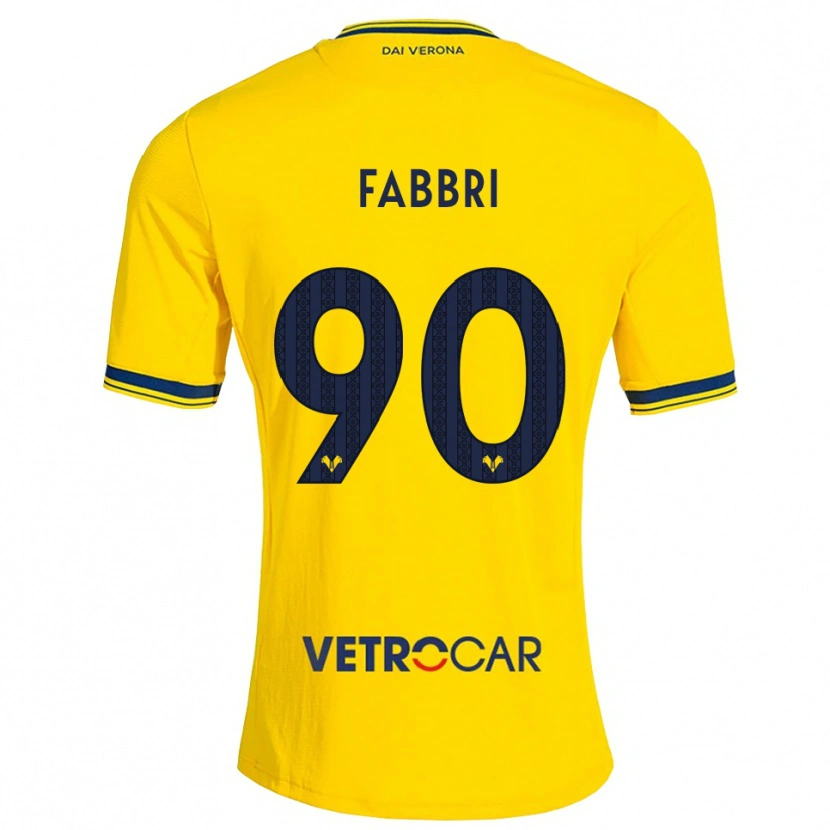 Danxen Hombre Camiseta Alessandro Fabbri #90 Amarillo Rojo 2ª Equipación 2026/27 La Camisa México