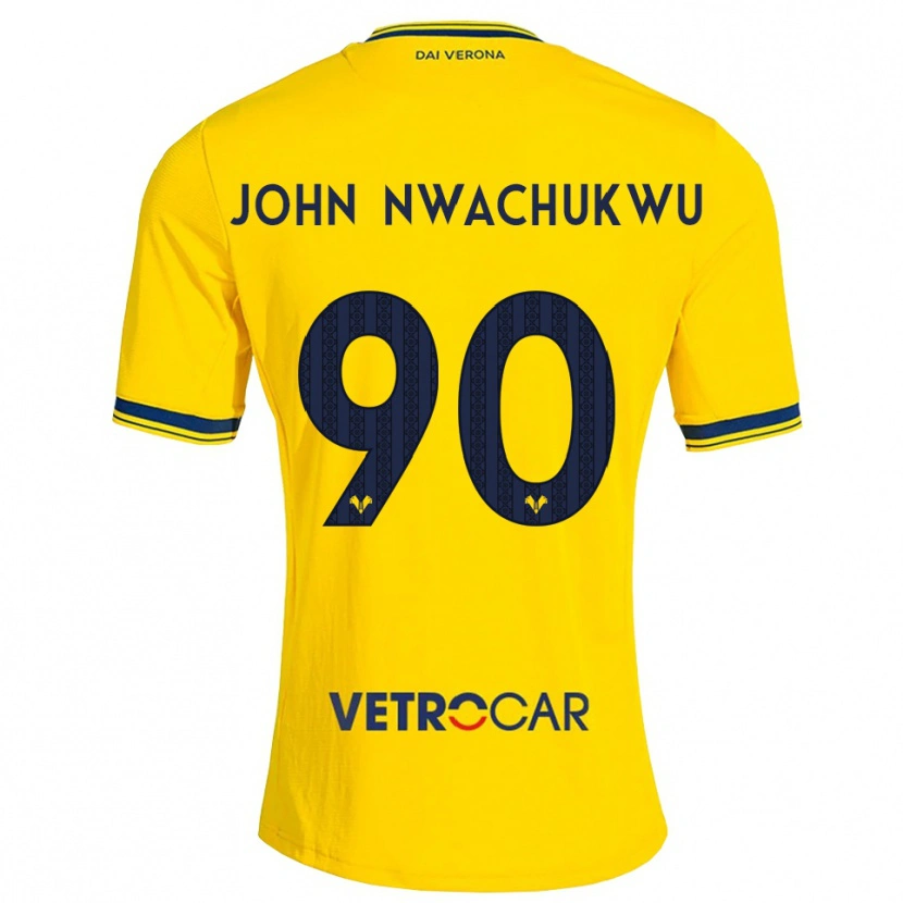 Danxen Hombre Camiseta Samuel John Nwachukwu #90 Amarillo Rojo 2ª Equipación 2026/27 La Camisa México