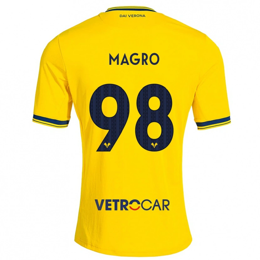 Danxen Hombre Camiseta Federico Magro #98 Amarillo Rojo 2ª Equipación 2026/27 La Camisa México