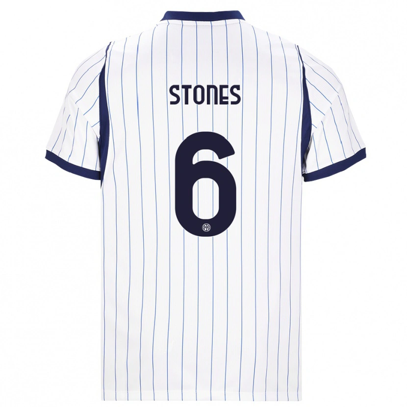 Danxen Hombre Camiseta John Stones #6 Blanco Azul Marino 2ª Equipación 2026/27 La Camisa México