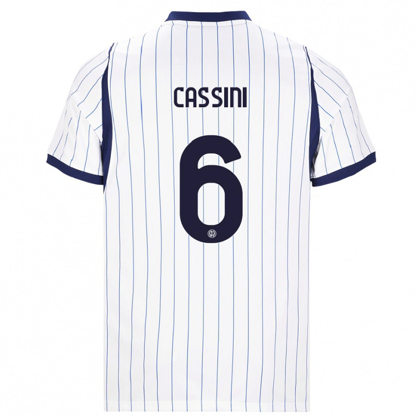 Danxen Hombre Camiseta Tommaso Cassini #6 Blanco Azul Marino 2ª Equipación 2026/27 La Camisa México