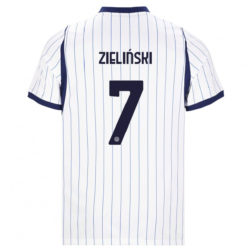 Danxen Hombre Camiseta Piotr Zielinski #7 Blanco Azul Marino 2ª Equipación 2026/27 La Camisa México