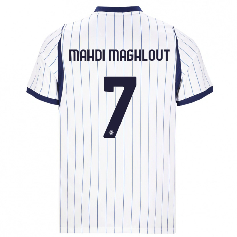 Danxen Hombre Camiseta Ali Mahdi Maghlout #7 Blanco Azul Marino 2ª Equipación 2026/27 La Camisa México
