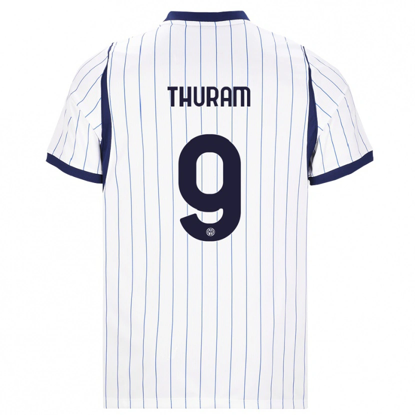 Danxen Hombre Camiseta Marcus Thuram #9 Blanco Azul Marino 2ª Equipación 2026/27 La Camisa México