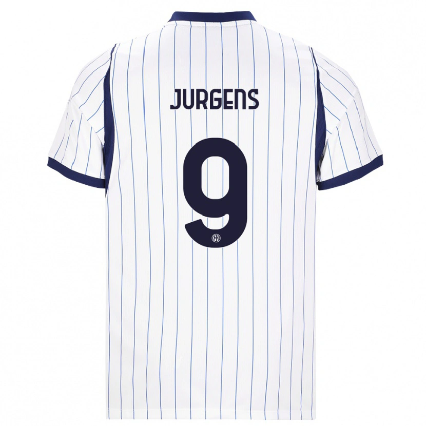Danxen Hombre Camiseta Oliver Jurgens #9 Blanco Azul Marino 2ª Equipación 2026/27 La Camisa México