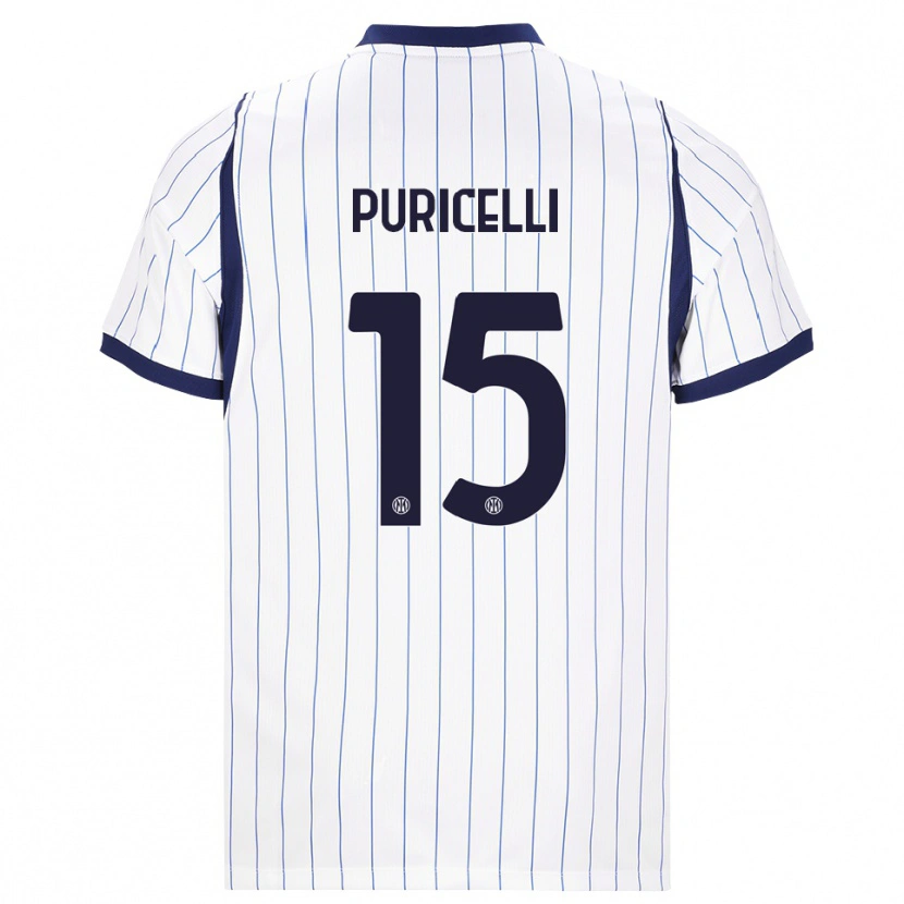 Danxen Hombre Camiseta Lorenzo Puricelli #15 Blanco Azul Marino 2ª Equipación 2026/27 La Camisa México