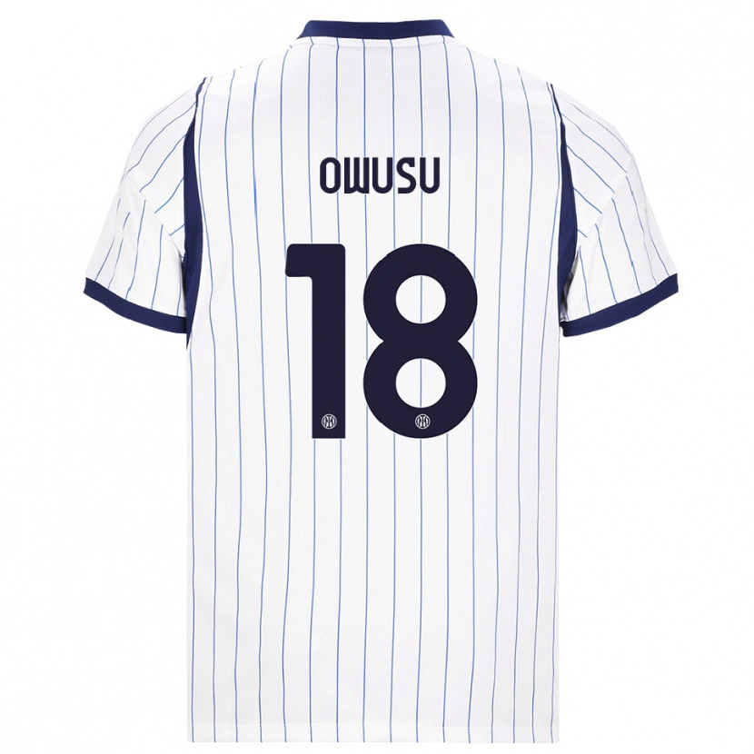Danxen Hombre Camiseta Wilberforce Owusu #18 Blanco Azul Marino 2ª Equipación 2026/27 La Camisa México