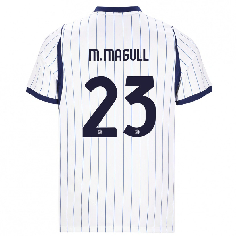 Danxen Hombre Camiseta Lina Maria Magull #23 Blanco Azul Marino 2ª Equipación 2026/27 La Camisa México