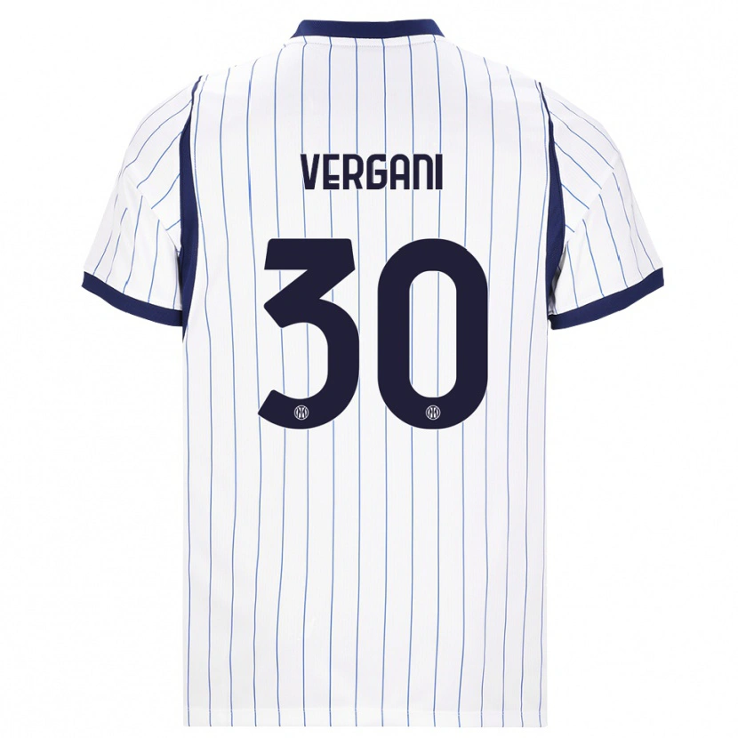 Danxen Hombre Camiseta Bianca Vergani #30 Blanco Azul Marino 2ª Equipación 2026/27 La Camisa México