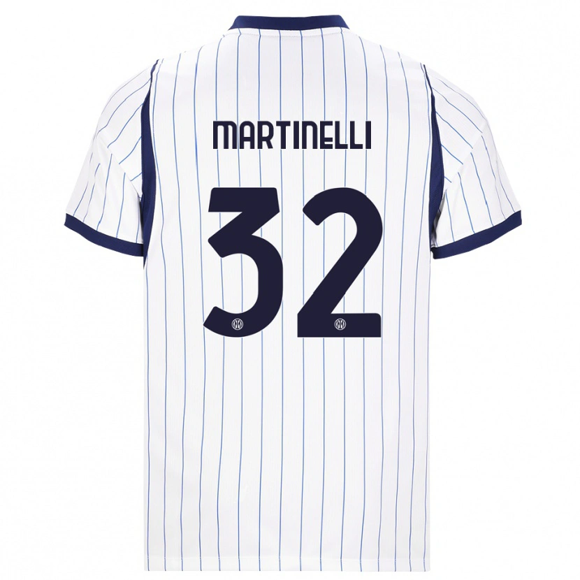Danxen Hombre Camiseta Matilde Martinelli #32 Blanco Azul Marino 2ª Equipación 2026/27 La Camisa México