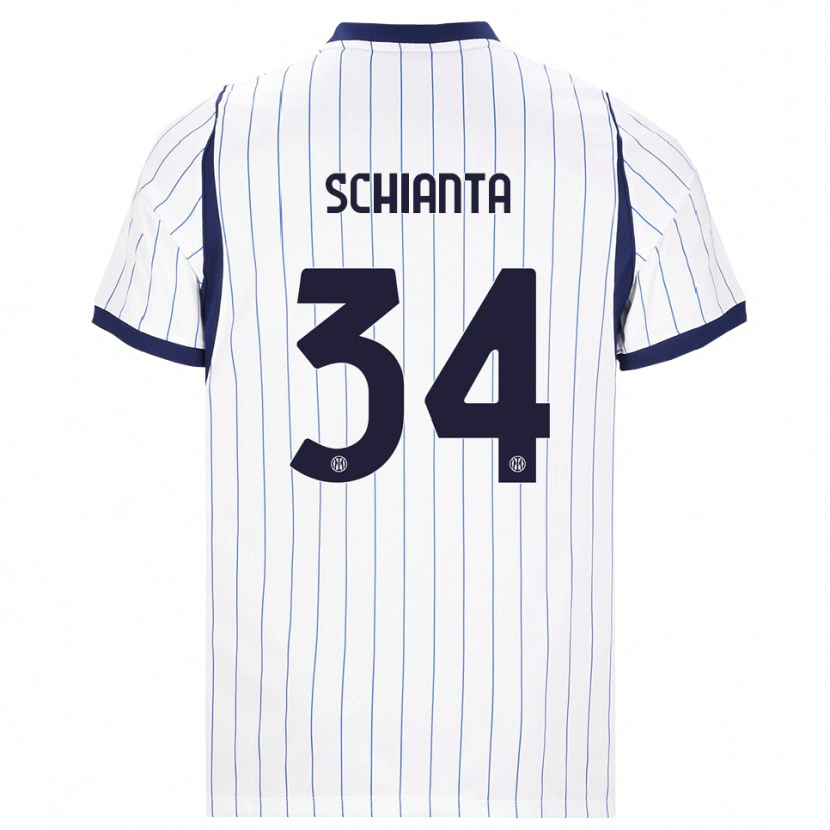 Danxen Hombre Camiseta Valentina Schianta #34 Blanco Azul Marino 2ª Equipación 2026/27 La Camisa México