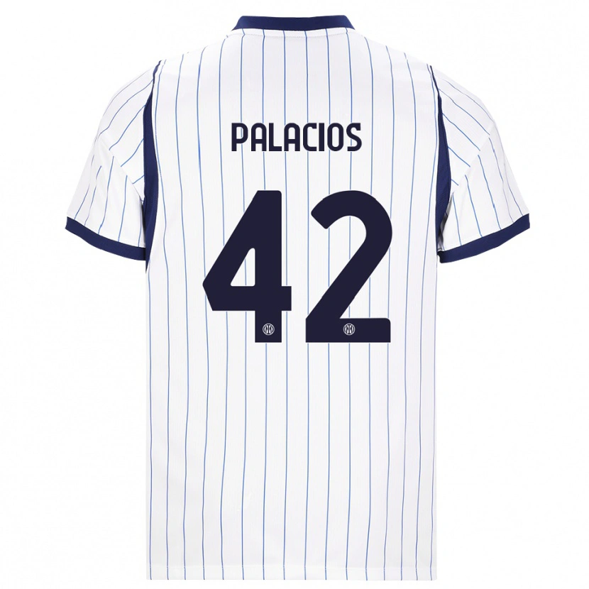 Danxen Hombre Camiseta Tomás Palacios #42 Blanco Azul Marino 2ª Equipación 2026/27 La Camisa México