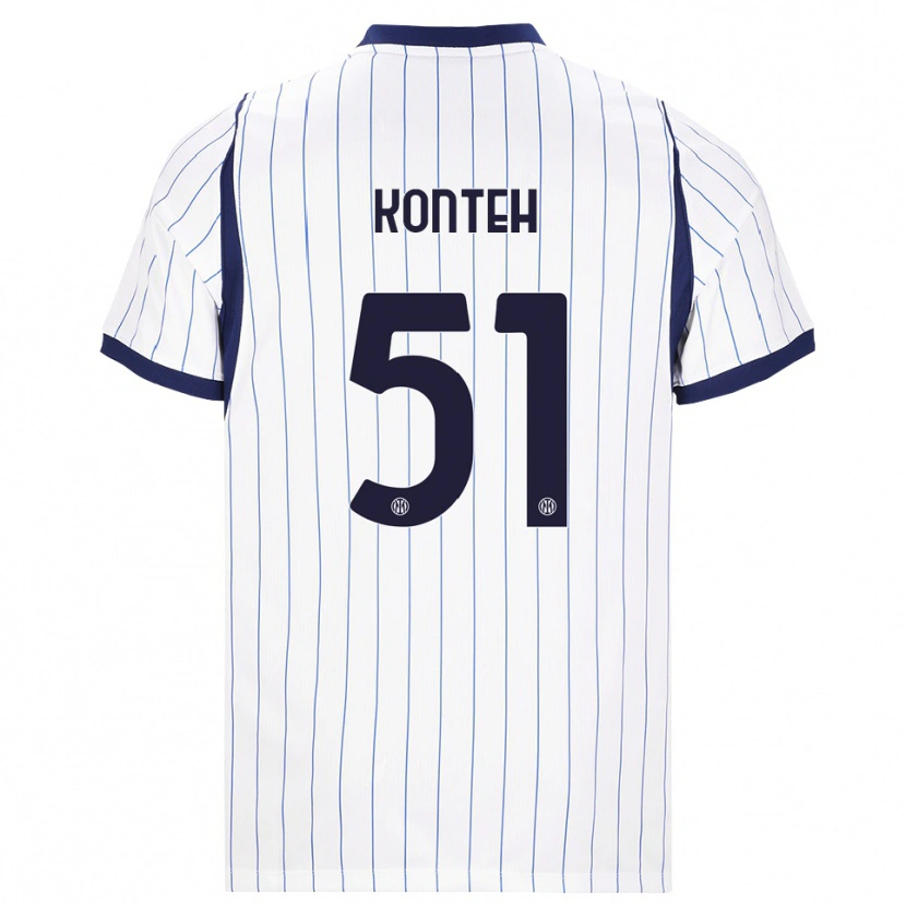 Danxen Hombre Camiseta Amadou Konteh #51 Blanco Azul Marino 2ª Equipación 2026/27 La Camisa México