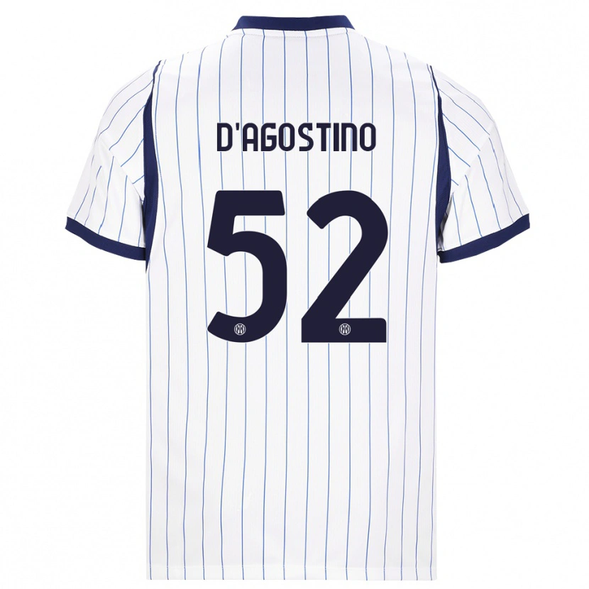 Danxen Hombre Camiseta Giovanni D'agostino #52 Blanco Azul Marino 2ª Equipación 2026/27 La Camisa México
