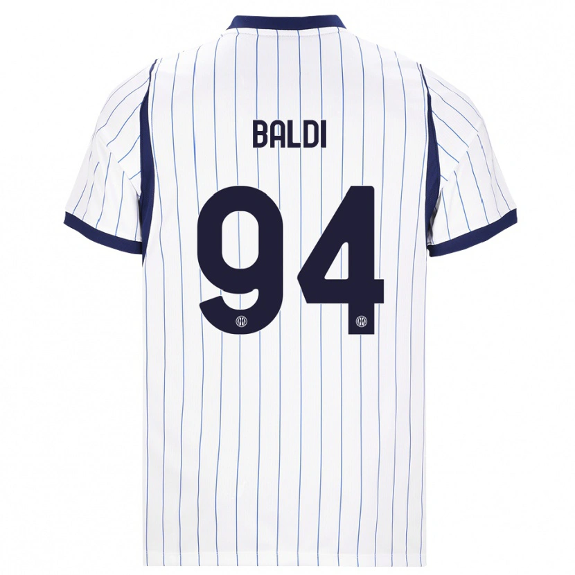 Danxen Hombre Camiseta Rachele Baldi #94 Blanco Azul Marino 2ª Equipación 2026/27 La Camisa México